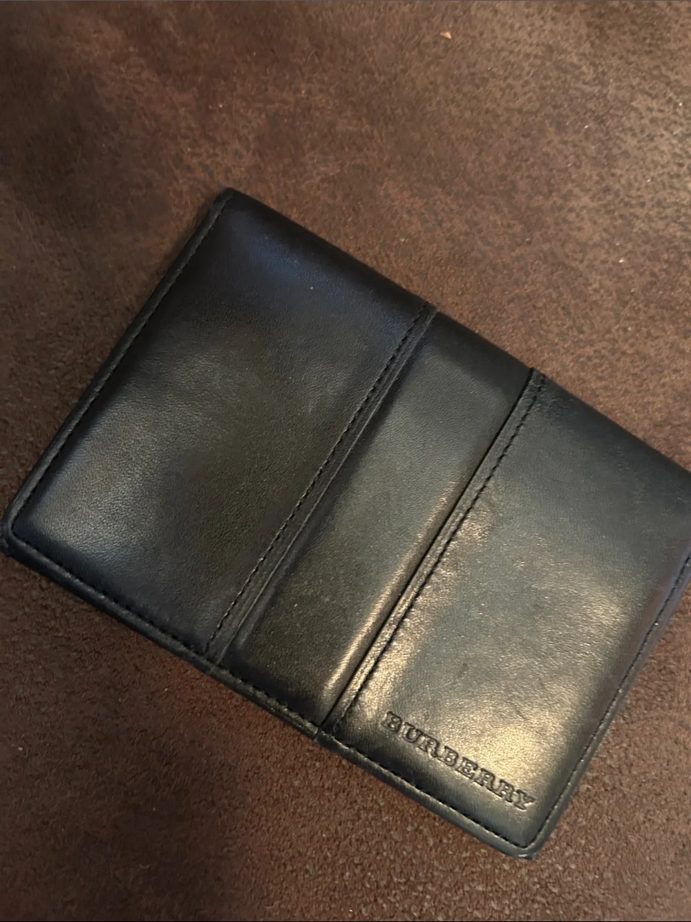 Burberry Black Leather Card & Key Holder